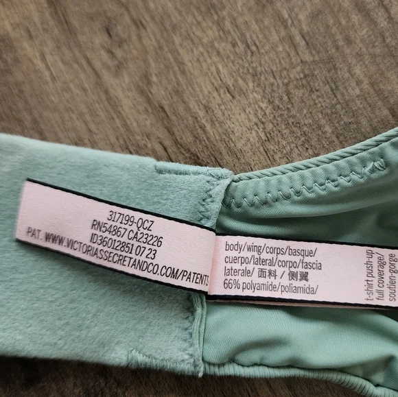 Victoria's Secret T-Shirt Push Up Full Coverage Green 40DD Bra - Picture 14 of 14